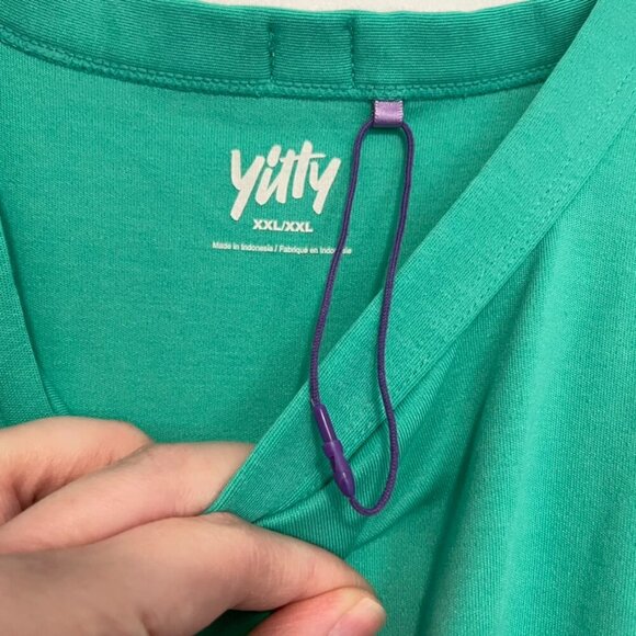 YITTY FABLETICS Body Butter Tank Dress Solid Aqua Seafoam Green Fitted Mini XXL - Picture 7 of 16